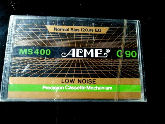 COMPACT CASSETTE BLANK SEALED - 1x  ACME MS 400 C 90 LOW NOISE - RARE (70's)