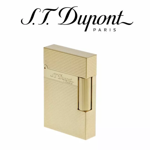 ST Dupont SMALL Ligne 2 Gold Micro Diamond Head Soft Flame Lighter C18692