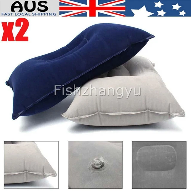 X2 Double-sided Flocking Pillow Inflatable Portable Foldable Pillow for Camping