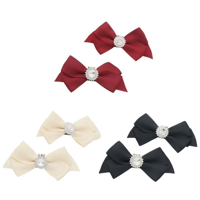 2x Shoe Flower DIY Bowknot Patches Shoe Clip with for  Women Lady DIY