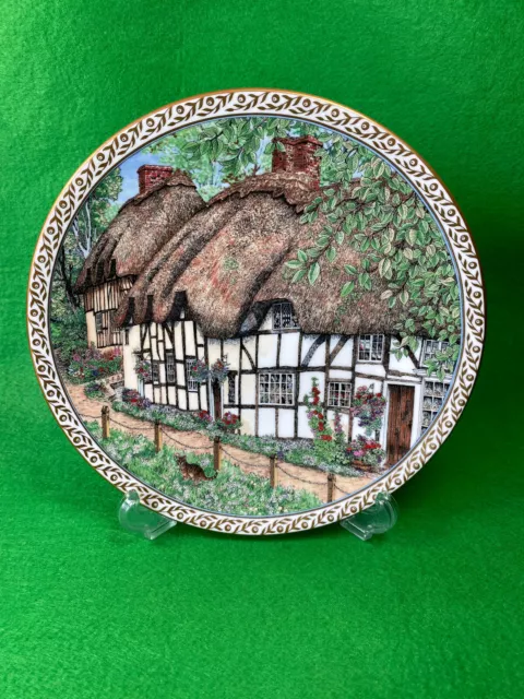 Royal Worcester Collector Plate - Villages By Sue Scullard - Wherwell - 1991