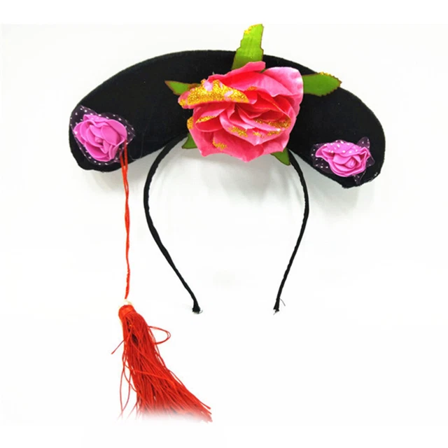 Cappello copricapo tradizionale della dinastia Qing berretto Royal Crown Performance Pr