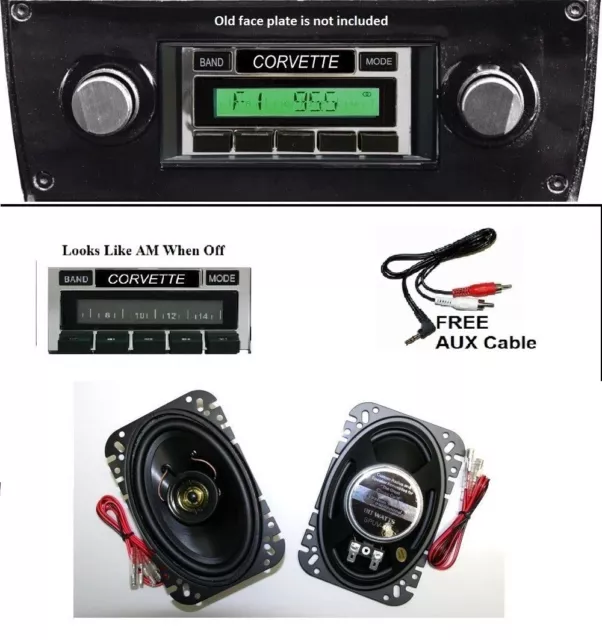 1977-1982 Chevy Corvette Radio With Stereo Speakers Custom Fit 230 CAM