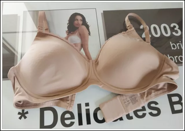 Berlei-Fabulous Fit-Luxe-Woman's Size 18DD-Wirefree Maternity Bra-Y891V-Beige