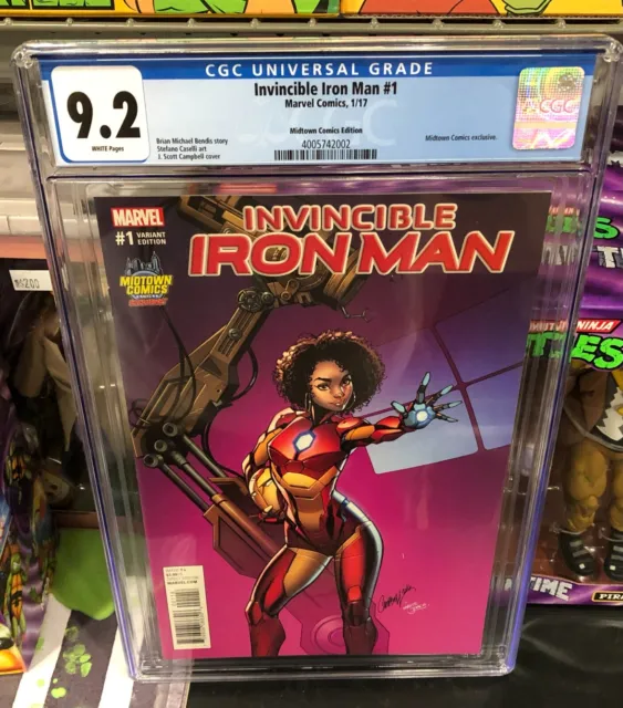 Invincible Iron Man #1 Midtown Variant CGC 9.2 Marvel Comic Book