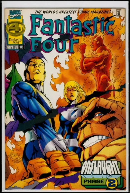 Marvel Comics FANTASTIC FOUR #416 Onslaught Phase 2 NM 9.4