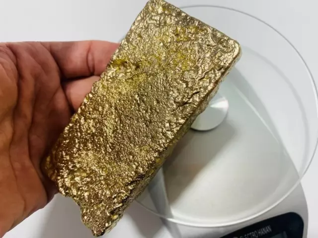 400 Grams Scrap Gold Bar For Gold Recovery Melted Different Computer Coins Pins