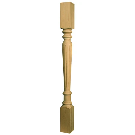 OSBORNE WOOD PRODUCTS 1760SPC 35 1/2 x 3 Fluted Islander Leg in Spanish Cedar