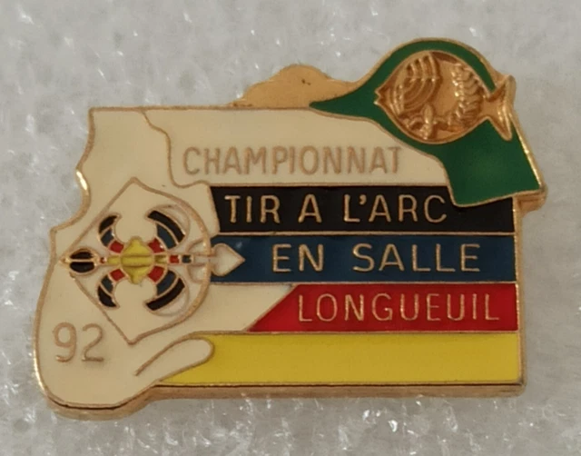 pin's tir à l'arc / compagnie d'arc Olivier de Clisson (base dorée