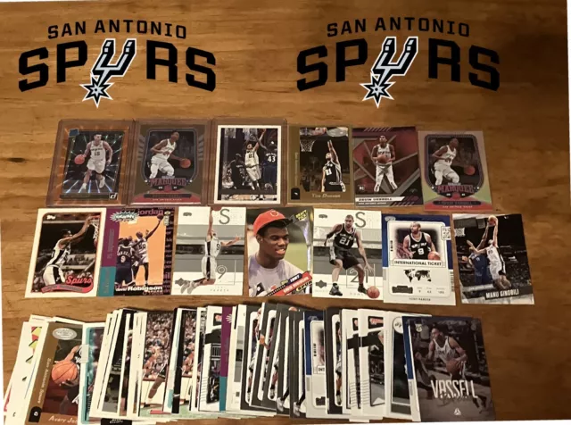San Antonio Spurs 100-count Lot. Rookies, Stars, Inserts. Duncan RC. Ships Free