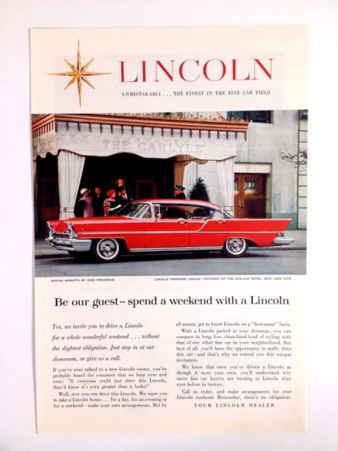 1957 Lincoln Premiere Landau Print Ad