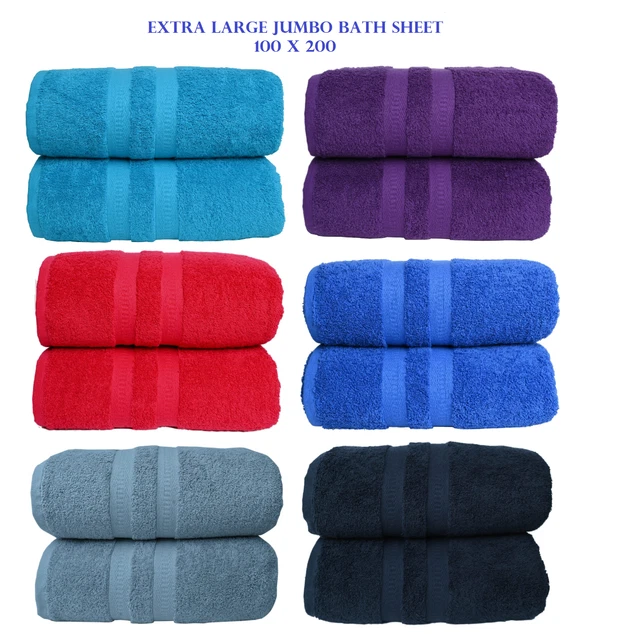 The House Of Emily Jumbo Bath Sheet - 60x80 Inch, 500GSM 100% Turkish Cotton, Royal Blue - View #8