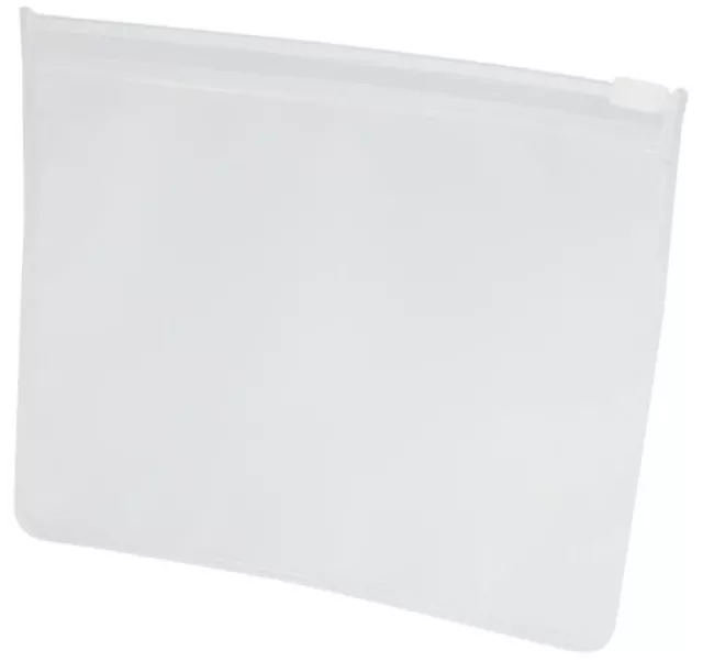 2X Sachet en Plastique Avec Zip Coulissant 14.5x11cm Transparent Document Papier