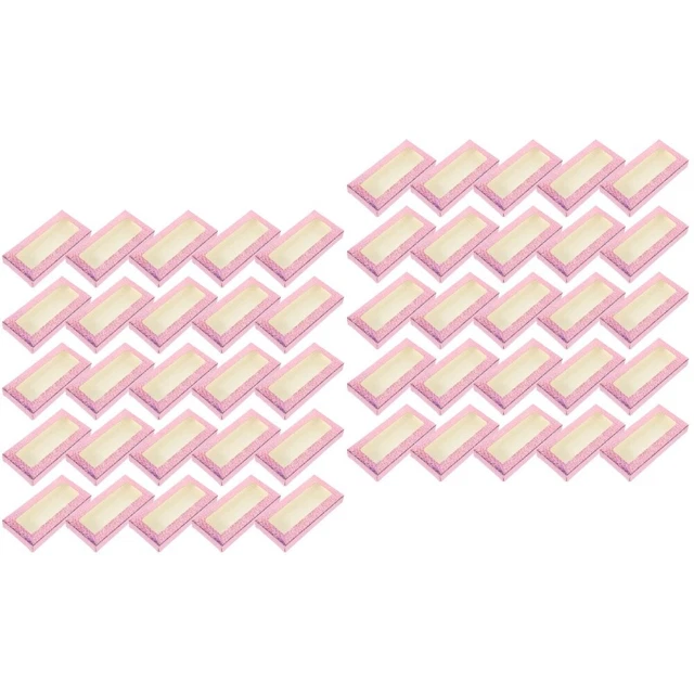 50 Pcs Boîtes Lash Extension De Stockage Boîte Cils Affichage Boîte