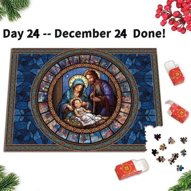 ADVENT CALENDAR 2024,NATIVITY Scene Jigsaw Puzzle 1000 Pieces.Puzzles