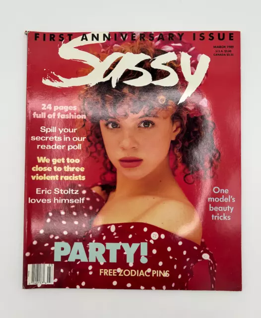 SASSY MAGAZINE March 1989 First Anniversary Issue -Eric Stoltz- Poll filled out!