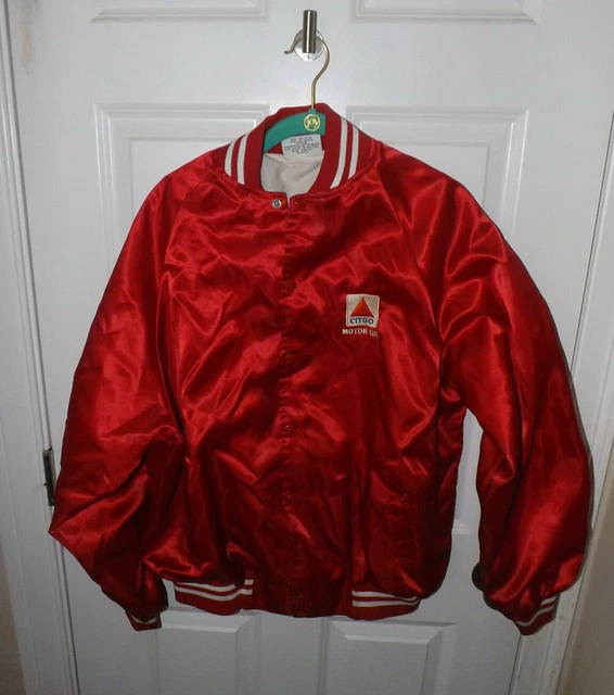 Citgo Motor Oil Promotional Jacket 1970s Size Large satin Style used damaged
