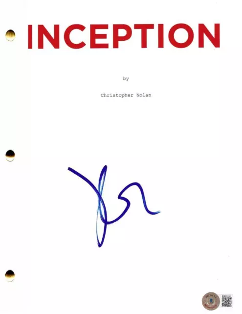 Joseph Gordon Levitt Signed Inception Full Script Authenetic Autograph Beckett