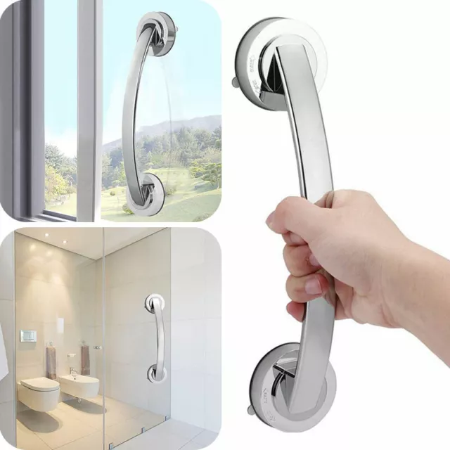 Bath Safety Handle Super Suction Cup Handrail Grab Bathroom Grip Tub Shower Bar