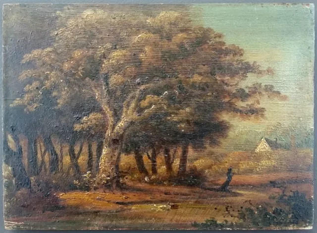 Ancien Tableau "Paysage" Peinture Huile Antique Oil Painting Ölgemälde Dipinto