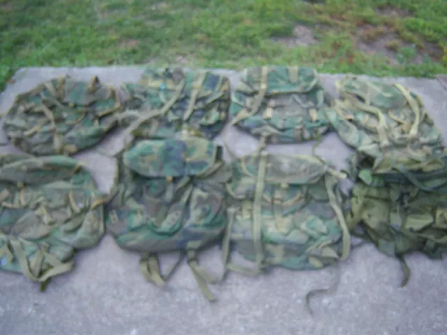 8 US ARMY/SURPLUS Military Camouflage Combat Field Gear Pack Back Pack ...