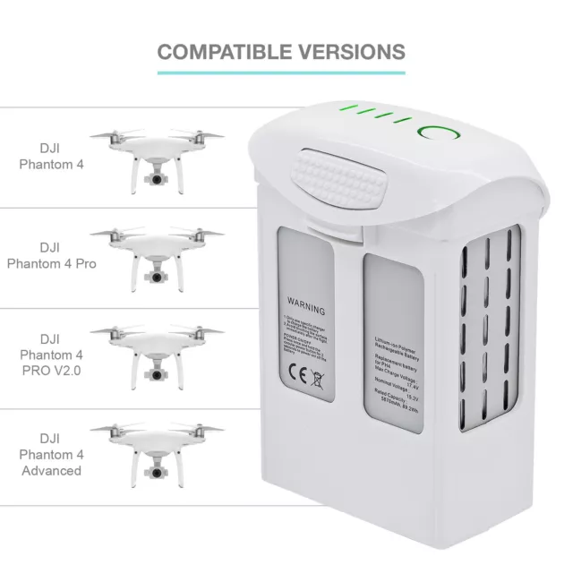 High Capacity Replacement Battery DJI Phantom 4 Intelligent Flight 5870mAh