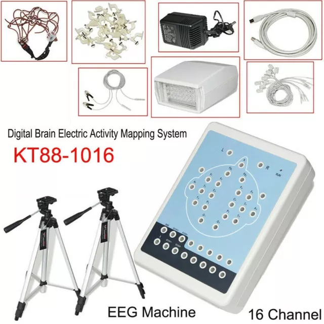 Brain Electric Activity EEG Machine And Mapping System 16 channel PC Software