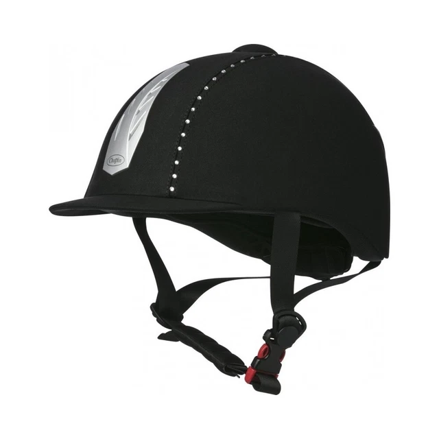 Reithelm Reitkappe verstellbar AERO STRASS Choplin schwarz/silber