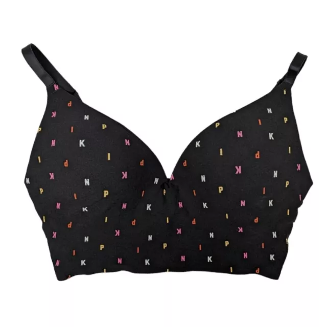 NEW Victoria's Secret PINK Wireless Push Bra Women's Size Small DD Cup Black VS