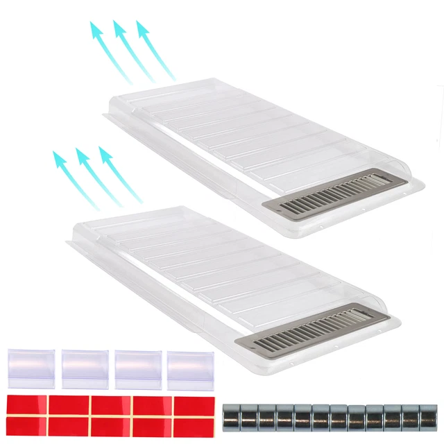 7Penn Air Vent Directional Cover - 2pk 19 to 35in Extending Floor Vent Deflector