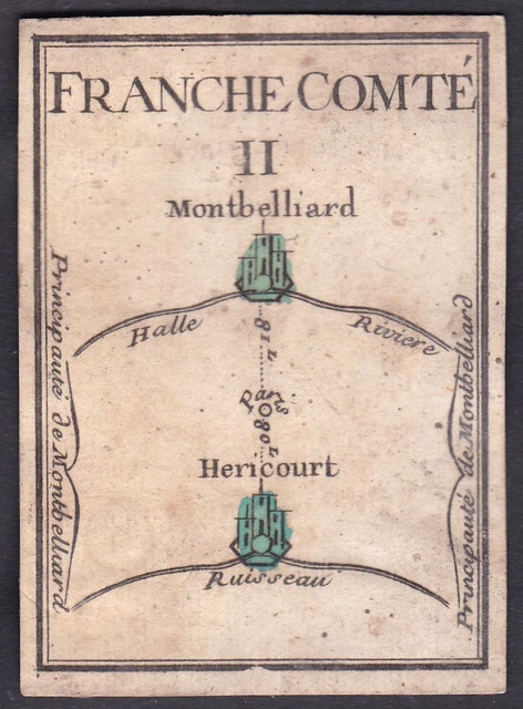1780 Franche-Comté Frankreich carte a jouer playing card Spielkarte cards cartes