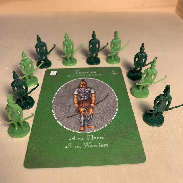 TOXOTES Archer 10 Tokens and Battle Card for AGE OF MYTHOLOGY Game Greek Parts
