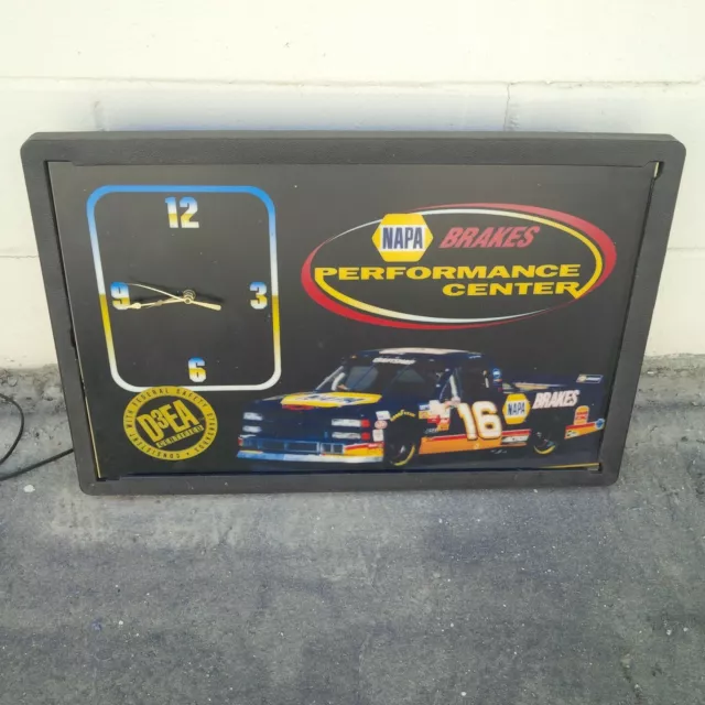 Vintage Wall Clock Sign NAPA Brakes Auto Parts Shop Decor Works Made in USA