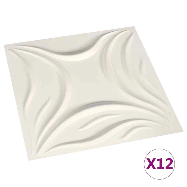 vidaXL Panneaux muraux 3D 12 pcs 0,5x0,5 m 3 m2