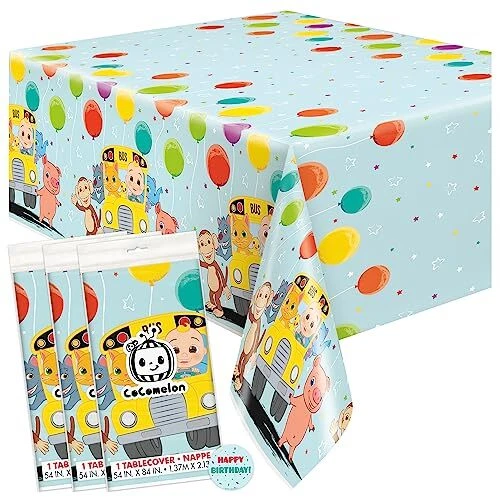 BIRTHDAY DECORATIONS Rectangular Plastic Table Covers (Pack