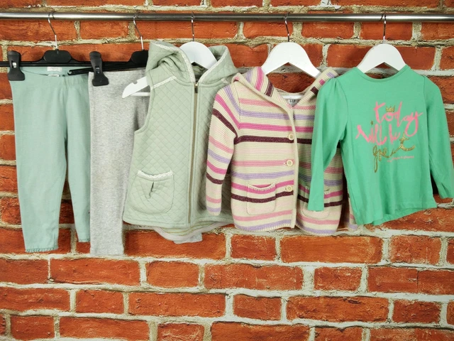 BABY GIRL BUNDLE AGE 12-18 MONTHS NEXT GAP etc LEGGINGS TOP CARDIGAN GILET 86CM