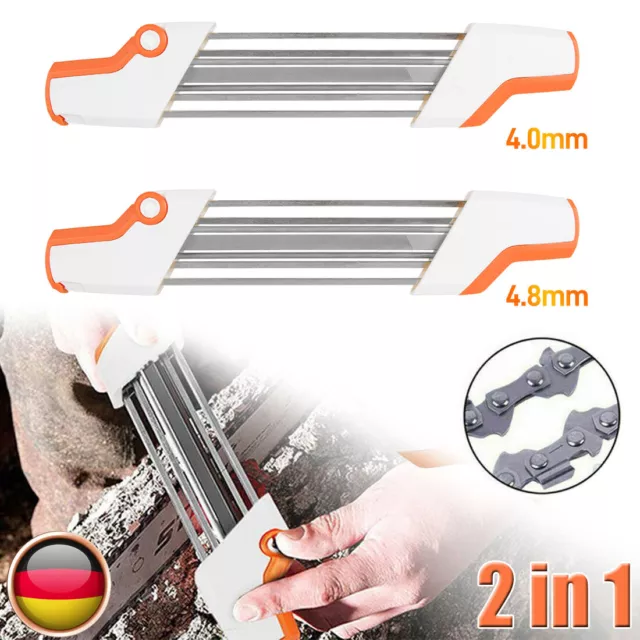 2 IN 1 Kettensäge Kettensägen Schärfer Feilenhalter 4.0/4.8mm Schärfen Für STIHL