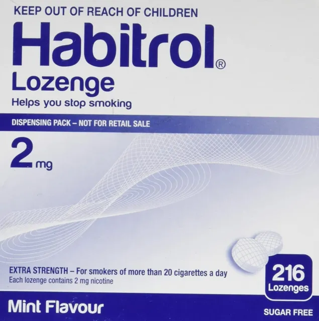 Pastilla de nicotina Habitrol 2 mg como nueva (216 piezas, 1 caja) - stock fresco
