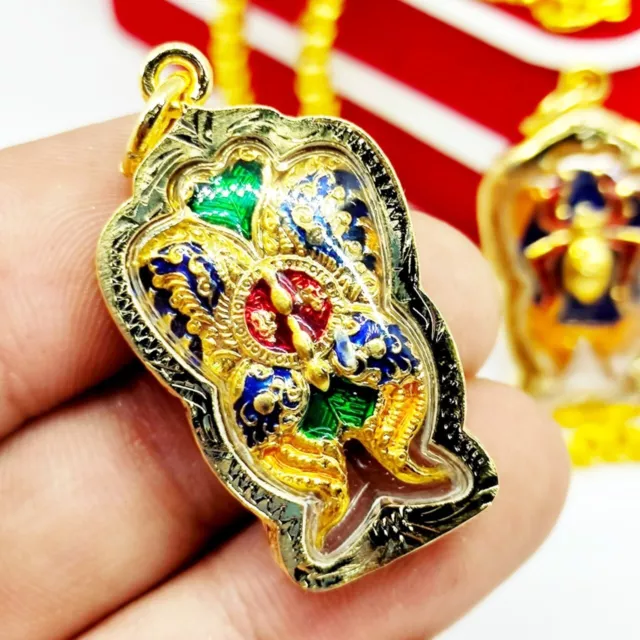 Thep Chamlang Phamorn Kruba Kritsana Thai Amulet Pendant Gold Micron Case