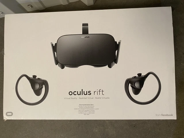 Meta Oculus Rift CV1 VR Virtual Reality Headset System - Black