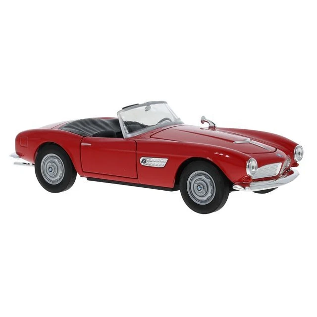 Modellfahrzeug BMW 507, rot, Verdeck geöffnet.
