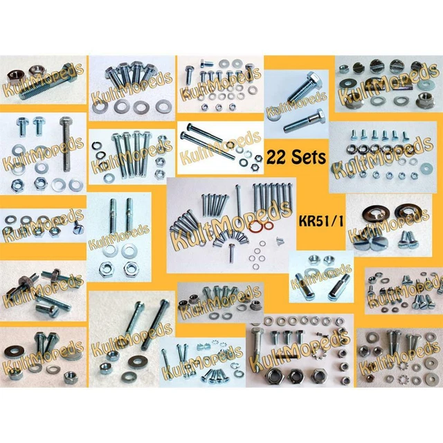 Schrauben komplett Normteile SET Schraube Muttern pass für Simson KR51 Schwalbe