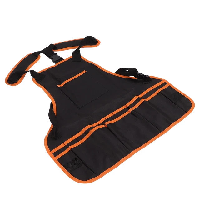 Work Apron Oxford Canvas Heavy Duty Waterproof Adjustable Multi Pockets Wood Bt0