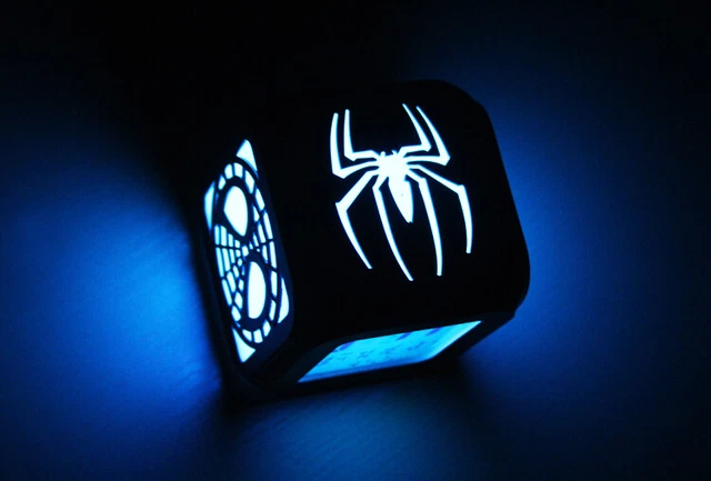 Spiderman Digital USB LED Light Alarm Clock 7 Colors XMAS Gift Kids Room UK 2023
