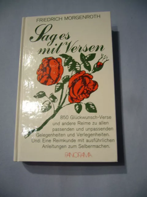 Sag es mit Versen - Friedrich Morgenroth ISBN 3-926642-00-9 Gedichtbuch Buch