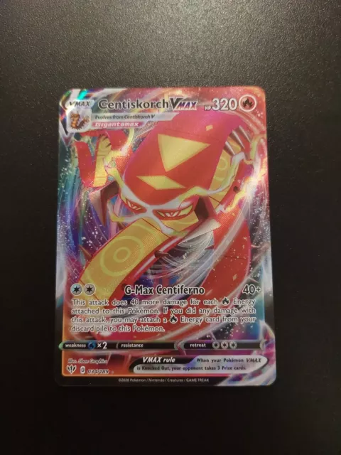 Pokemon TCG SS Darkness Ablaze 034/189 Centiskorch VMAX Holographic Rare  Card