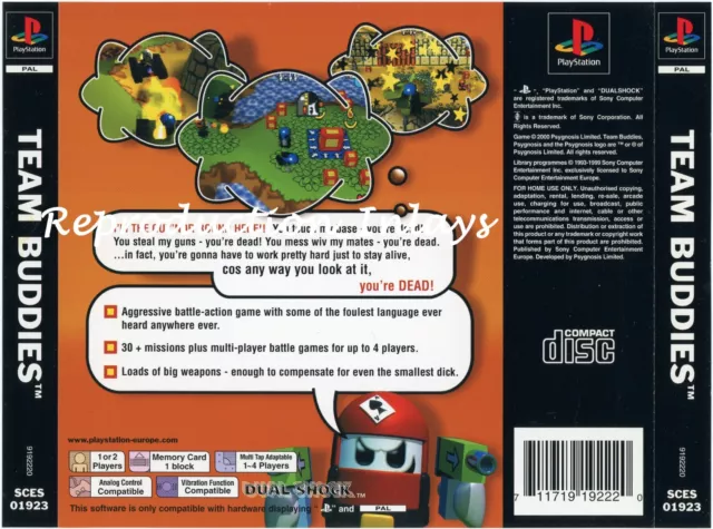 Team Buddies PS1 Rear Inlay Only