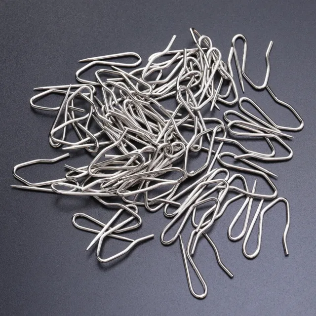 50 PC S Shaped Hangers Hooks Shower Curtain Pole Rings Clips Bold