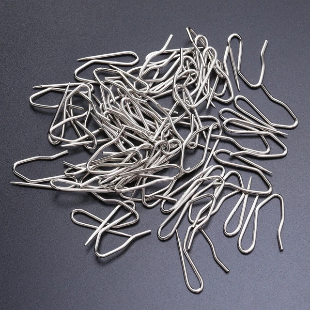 50 PC S Shaped Hangers Hooks Shower Curtain Pole Rings Clips Bold