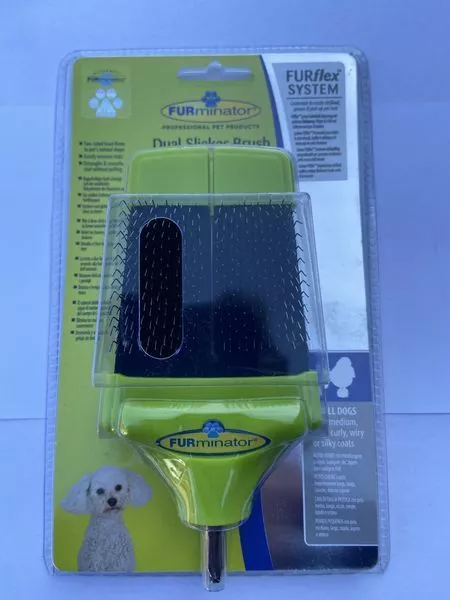 Furminator Furflex Dog Grooming Dual Slicker Brush For Small Dogs